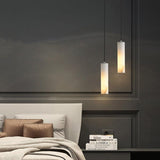 Alabaster Modern Cylindrical Round Chandelier - thebelacan