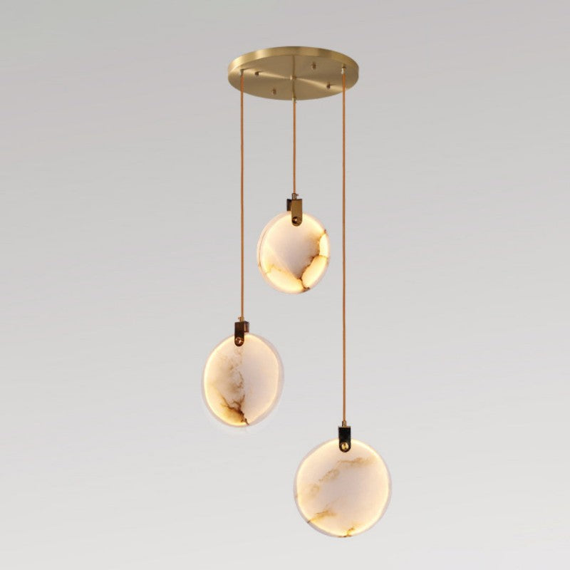 Alabaster Long Foyer Staircase Pendant Light 59'' 79'' 98'' 138''H - thebelacan