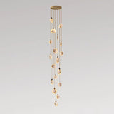 Alabaster Long Foyer Staircase Pendant Light 59'' 79'' 98'' 138''H - thebelacan