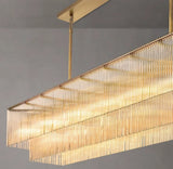 Amadeo Rectangular Glass Chandelier 72″ - thebelacan