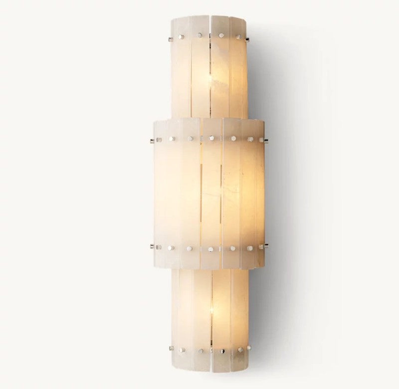 San Marco Alabaster Round Wall Sconce - thebelacan