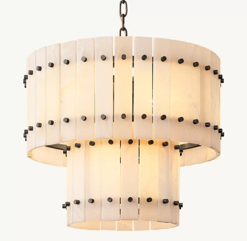 San Marco Alabaster Round Chandelier - thebelacan