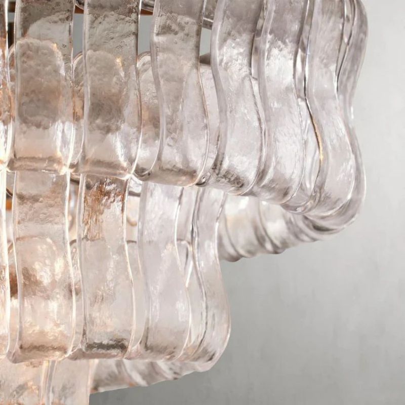 Lime Glass Oval Chandelier 54"W/65"W - thebelacan