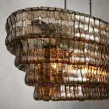 Lime Glass Oval Chandelier 54"W/65"W - thebelacan