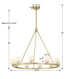 Aragon 10 Light Chandelier Alabaster - thebelacan