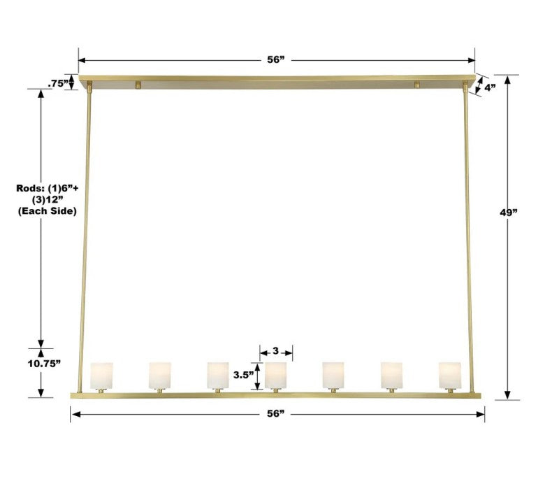 Aragon 7 Light Chandelier Alabaster - thebelacan