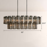 Art Glass Delsia Linear Chandelier