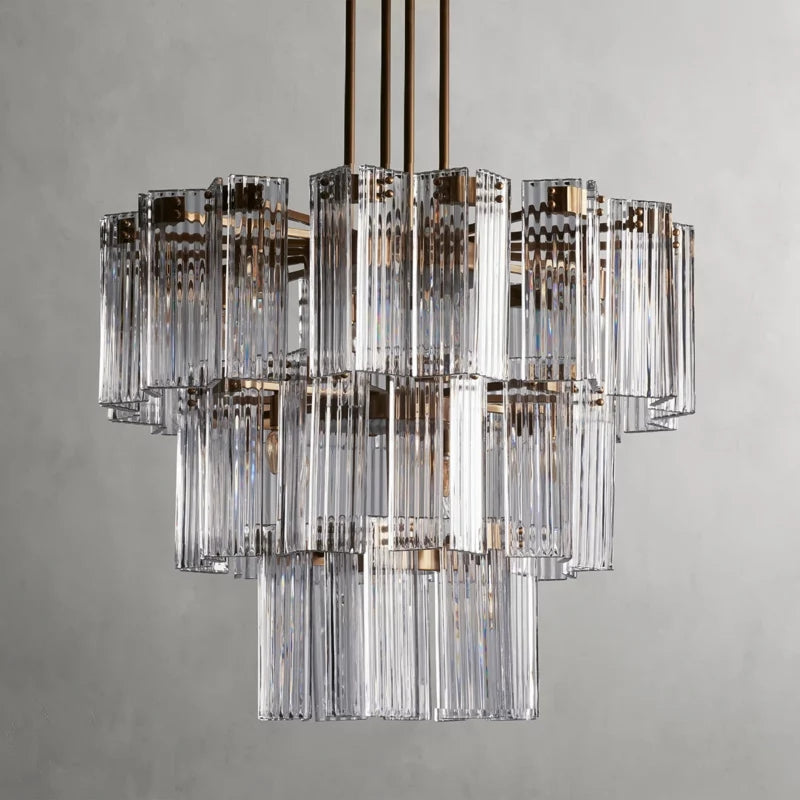 Art Glass Delsia Round Chandelier 38"