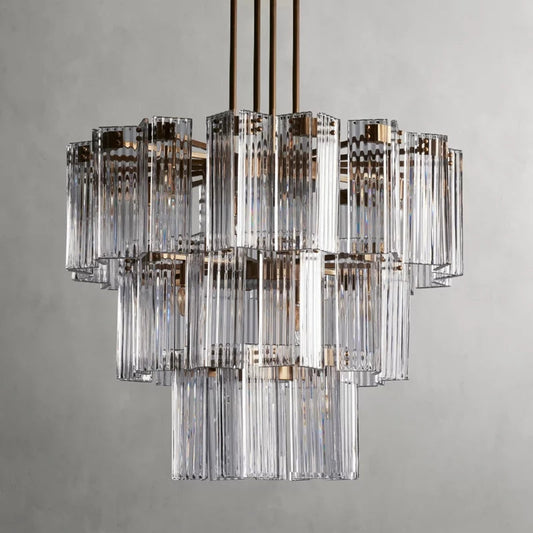 Art Glass Delsia Round Chandelier 38"