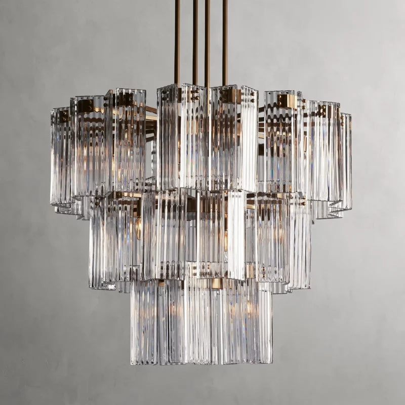 Art Glass Delsia Round Chandelier 38"