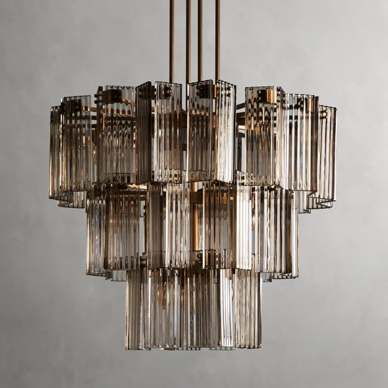 Art Glass Delsia Round Chandelier 38"