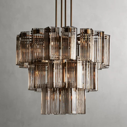 Art Glass Delsia Round Chandelier 38"