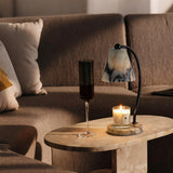 AuraVessel Stone-Tone Tapered Shade Table Lamp - thebelacan