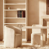 Aurelie Barrelback Fabric Dining Armchair - thebelacan