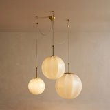 Aveline Multi-Globe Ribbed Opal Glass Chandelier