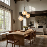 Aveline Multi-Globe Ribbed Opal Glass Chandelier