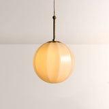 Aveline Ribbed Opal Glass Pendant