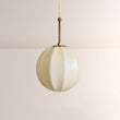 Aveline Ribbed Opal Glass Pendant