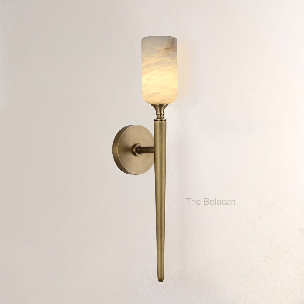 Axis Alabaster 1 Light Wall Sconce 21.6H - thebelacan