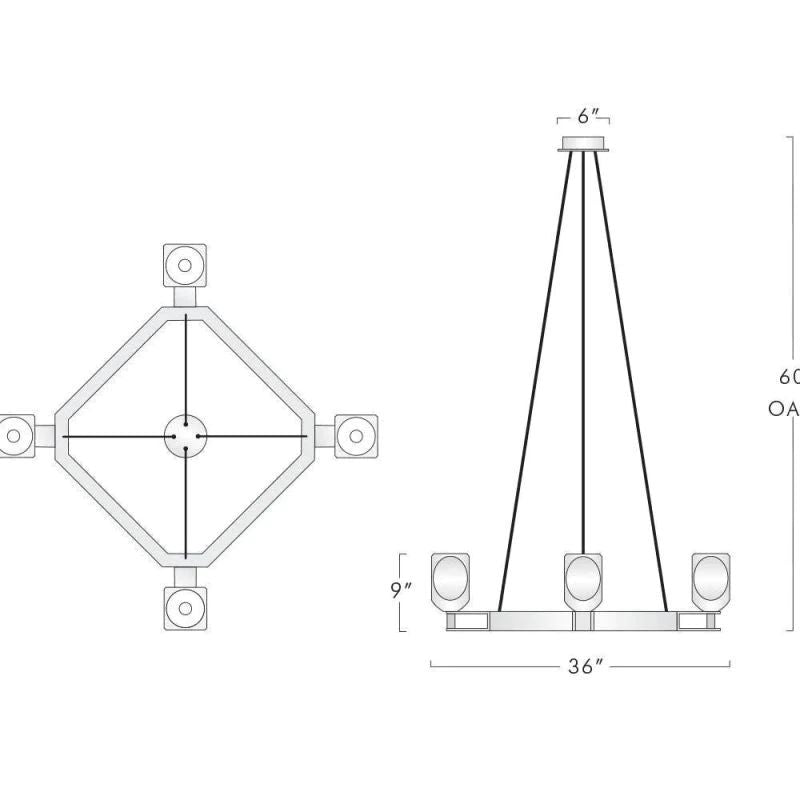 Bifrons Contemporary 4-Lights Dining Square Pendant - thebelacan
