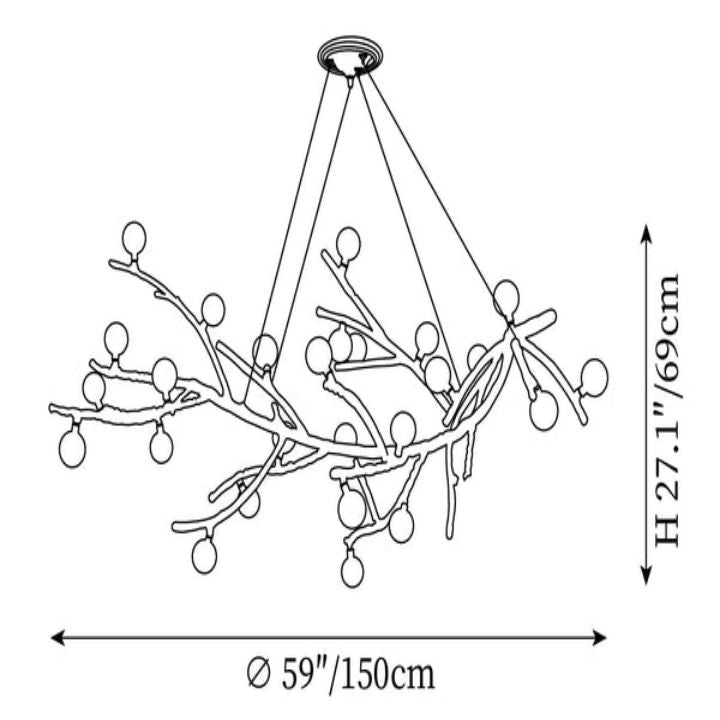 Boho Tree Branch Modern Chandelier - thebelacan