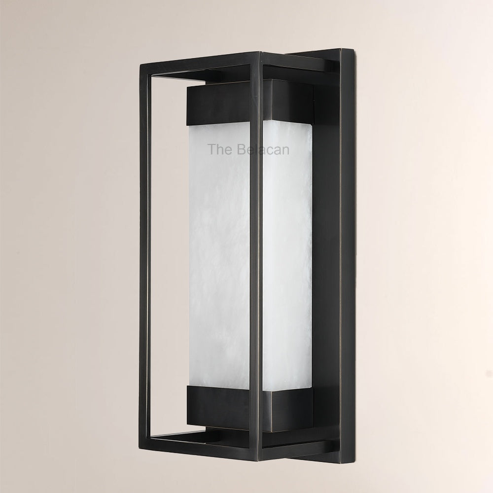 Bravura Alabaster Wall Sconce 15.7H - thebelacan