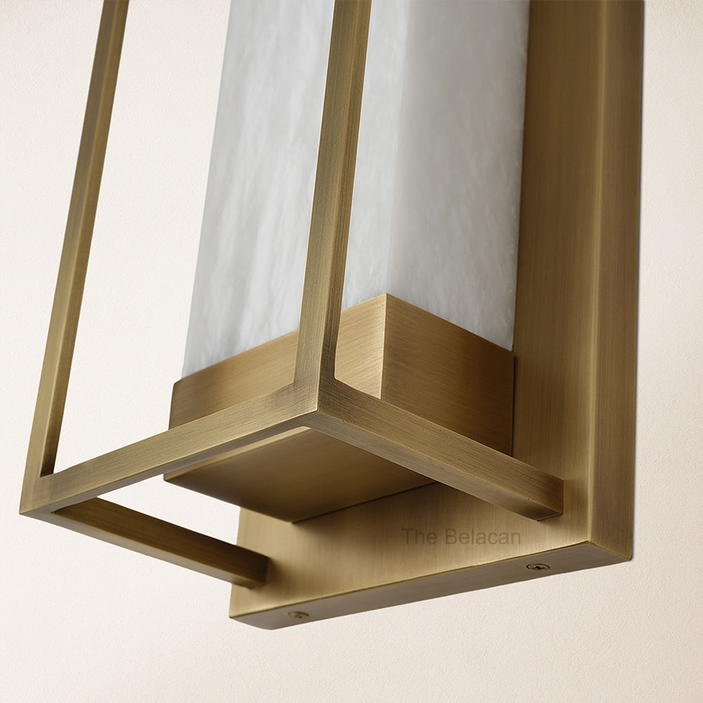 Bravura Alabaster Wall Sconce 15.7H - thebelacan