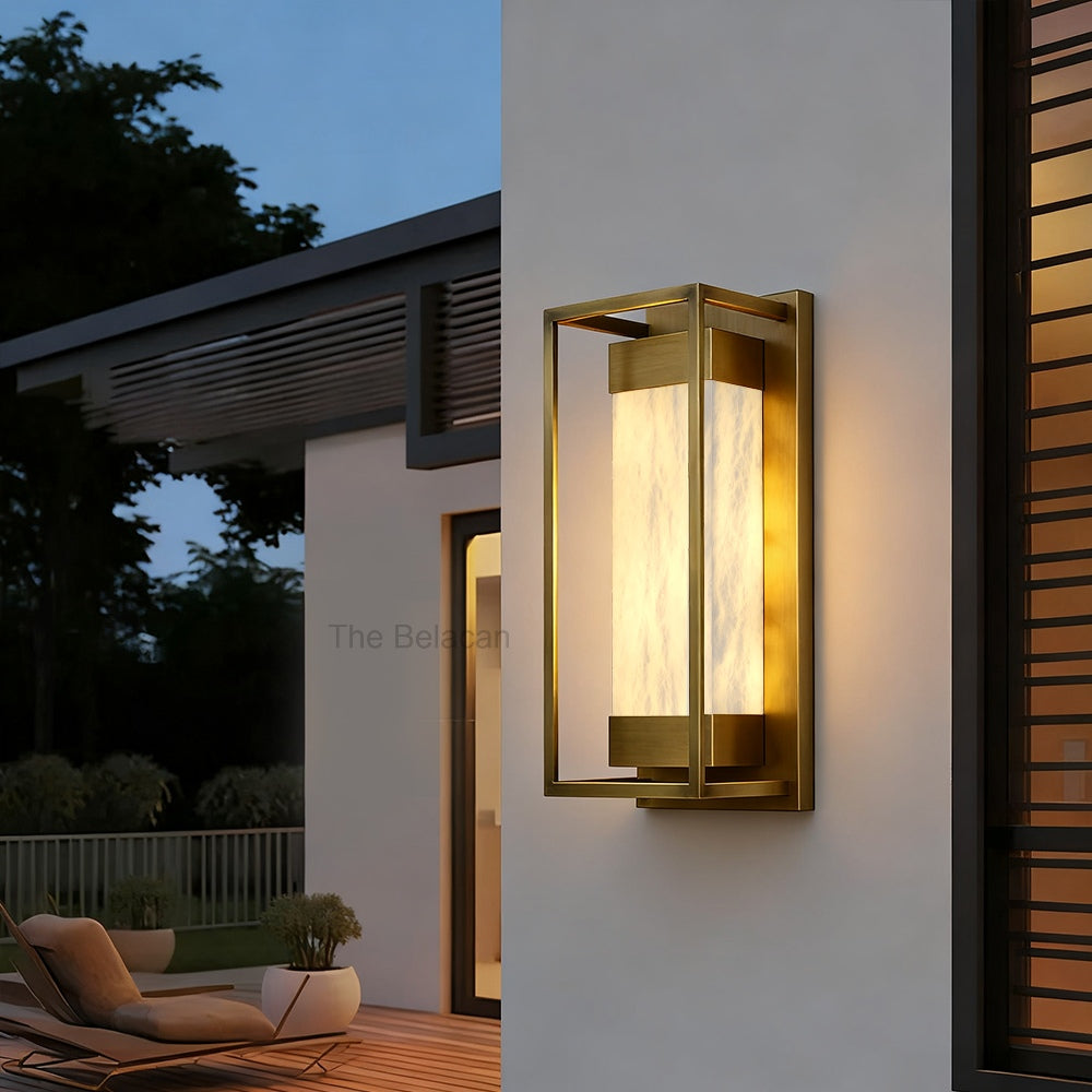 Bravura Alabaster Wall Sconce 15.7H - thebelacan