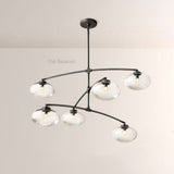 Cabrette Clear Glass Mobile Round Chandelier - thebelacan