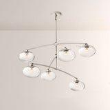Cabrette Clear Glass Mobile Round Chandelier - thebelacan