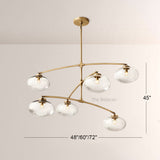 Cabrette Clear Glass Mobile Round Chandelier - thebelacan