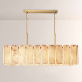 Cascade Alabaster Rectangular Chandelier 60"L - thebelacan