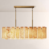 Cascade Alabaster Rectangular Chandelier 60"L - thebelacan