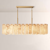Cascade Alabaster Rectangular Chandelier 72"L - thebelacan