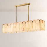 Cascade Alabaster Rectangular Chandelier 72"L - thebelacan