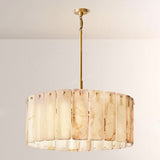 Cascade Alabaster Round Chandelier 36"D - thebelacan