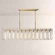 Cascade Glass Rectangular Chandelier 72"W - thebelacan