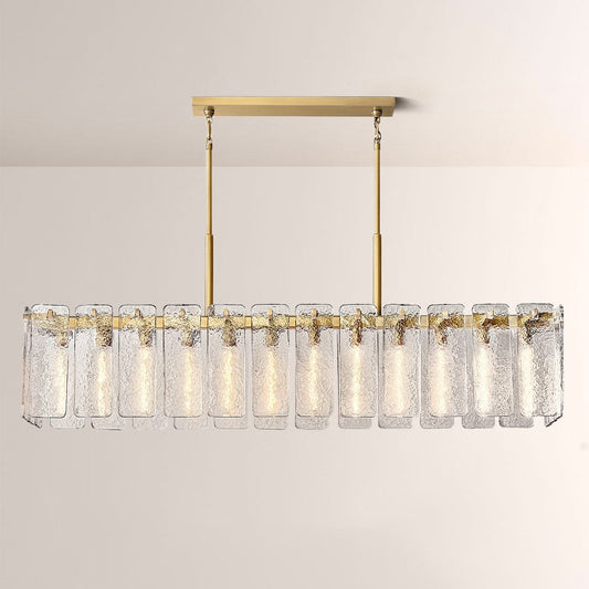 Cascade Glass Rectangular Chandelier 72"W - thebelacan