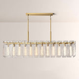 Cascade Glass Rectangular Chandelier 72"W - thebelacan