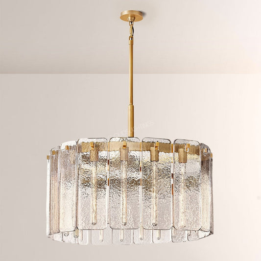 Cascade Glass Round Chandelier 36"D - thebelacan