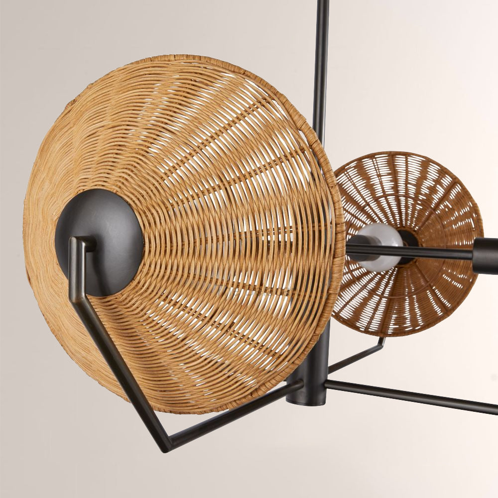 Camilla Round Rattan Chandelier - thebelacan