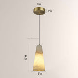 Capus Conical Alabaster Pendant - thebelacan