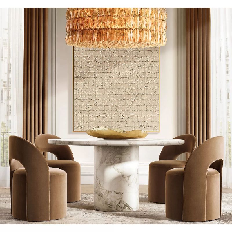 Chara Clear Glass Round Chandelier 62" - thebelacan