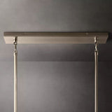 Chara Clear Glass Tiered Rectangular Chandelier 54" - thebelacan