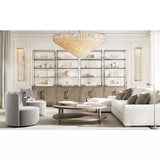 Chara Clear Glass Tiered Round Chandelier 37" - thebelacan