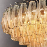 Chara Clear Glass Tiered Round Chandelier 37" - thebelacan