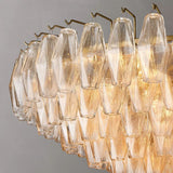 Chara Clear Glass Tiered Round Chandelier 37" - thebelacan