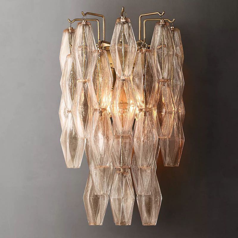 Chara Clear Glass Short Wall Sconce - thebelacan