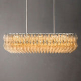 Chara Glass Rectangular Chandelier 54" - thebelacan