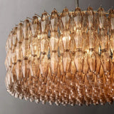 Chara Smoke Glass Round Chandelier 47" - thebelacan